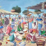 Scène de marché au Sahel