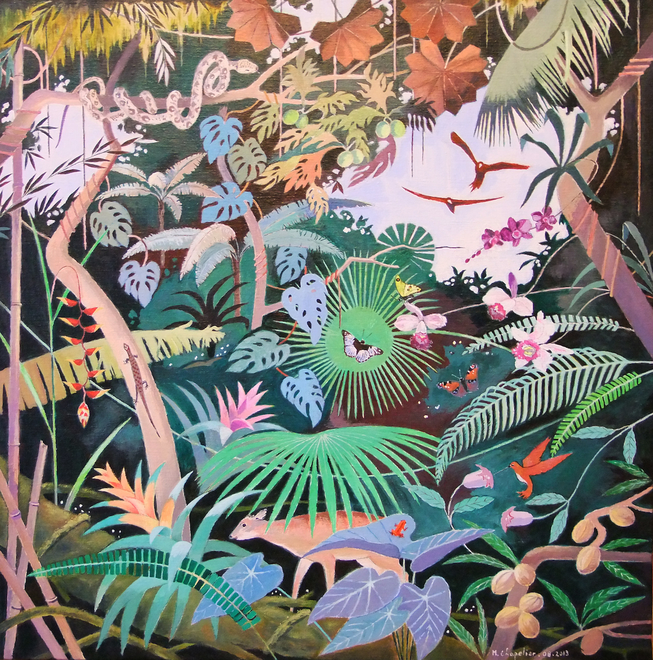 Faune et flore de forêt tropicale